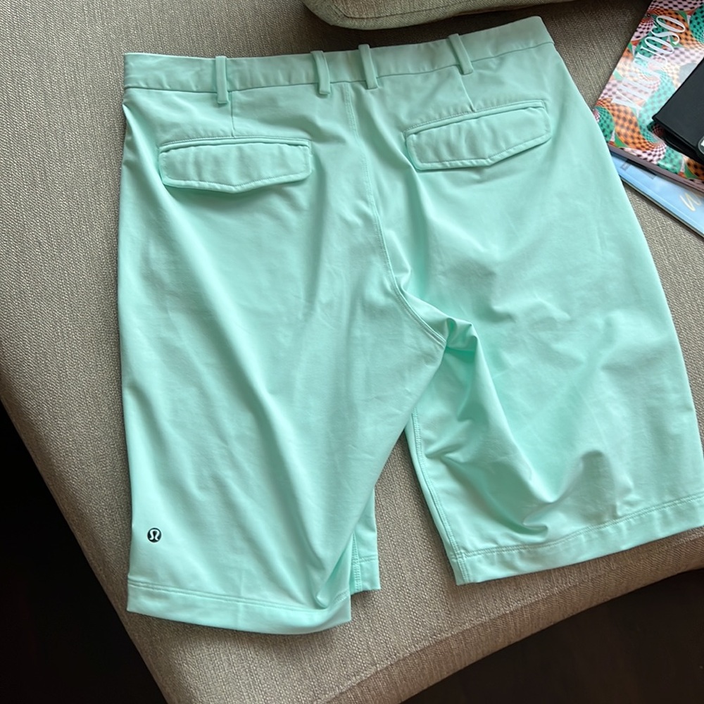 Lululemon mint green walking shorts - Picture 2 of 4